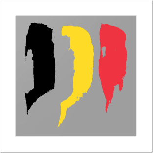 Belgium Flag - Brush Strokes Posters and Art